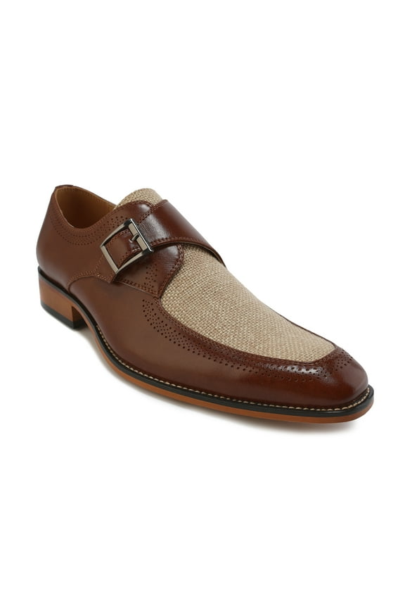 Moc Toe Monk Strap Two-Tone Loafer