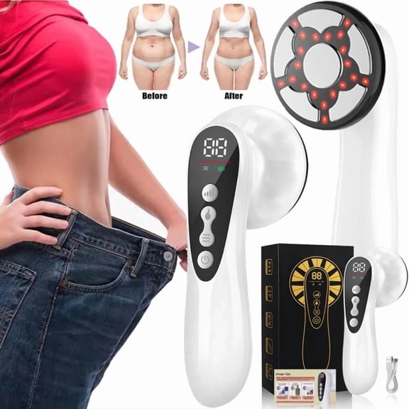 Ginpey 4-IN-1 Electric Reduculpt Fat Remover Vibrating Cellulite Massager Cordless Body Shaping Machine
