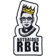 thumbnail image 1 of Ginsburg Ruth Bader, "NOTORIOUS RBG"- Embroidered Iron-on/Sew-on Original Artwork Patch - 1.8"x3.5", 1 of 1
