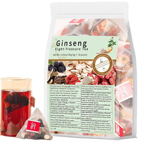 MindyLLL Kidney Care Tea Bags, Ginseng Eight Treasure, 30 Bags ...