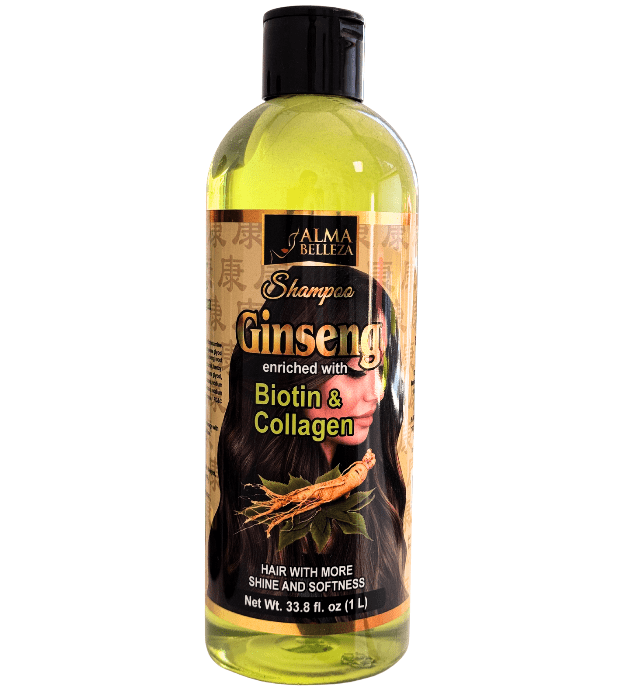 Ginseng Shampoo 33.8 fl. (1 L)| Enriched with Biotin and Collagen