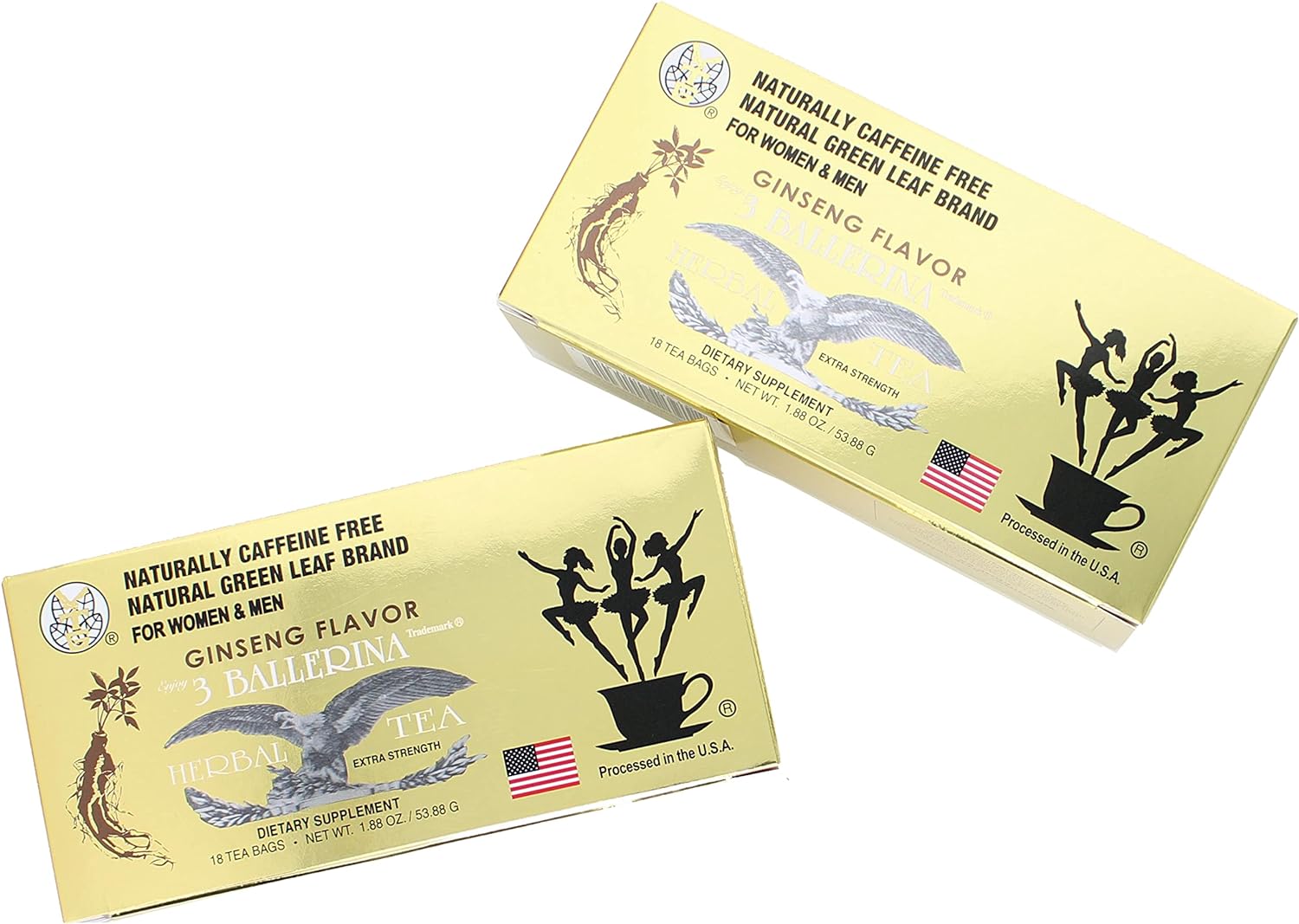 Ginseng Slim Power 3 Ballerina Tea Herbal Dietary Supplement Lot of