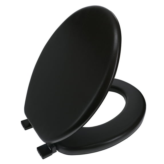 Ginsey Elongated Soft Cushion Toilet Seat, Black