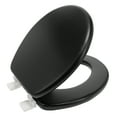 thumbnail image 1 of Ginsey Round Soft Cushion Toilet Seat, Black, 1 of 10