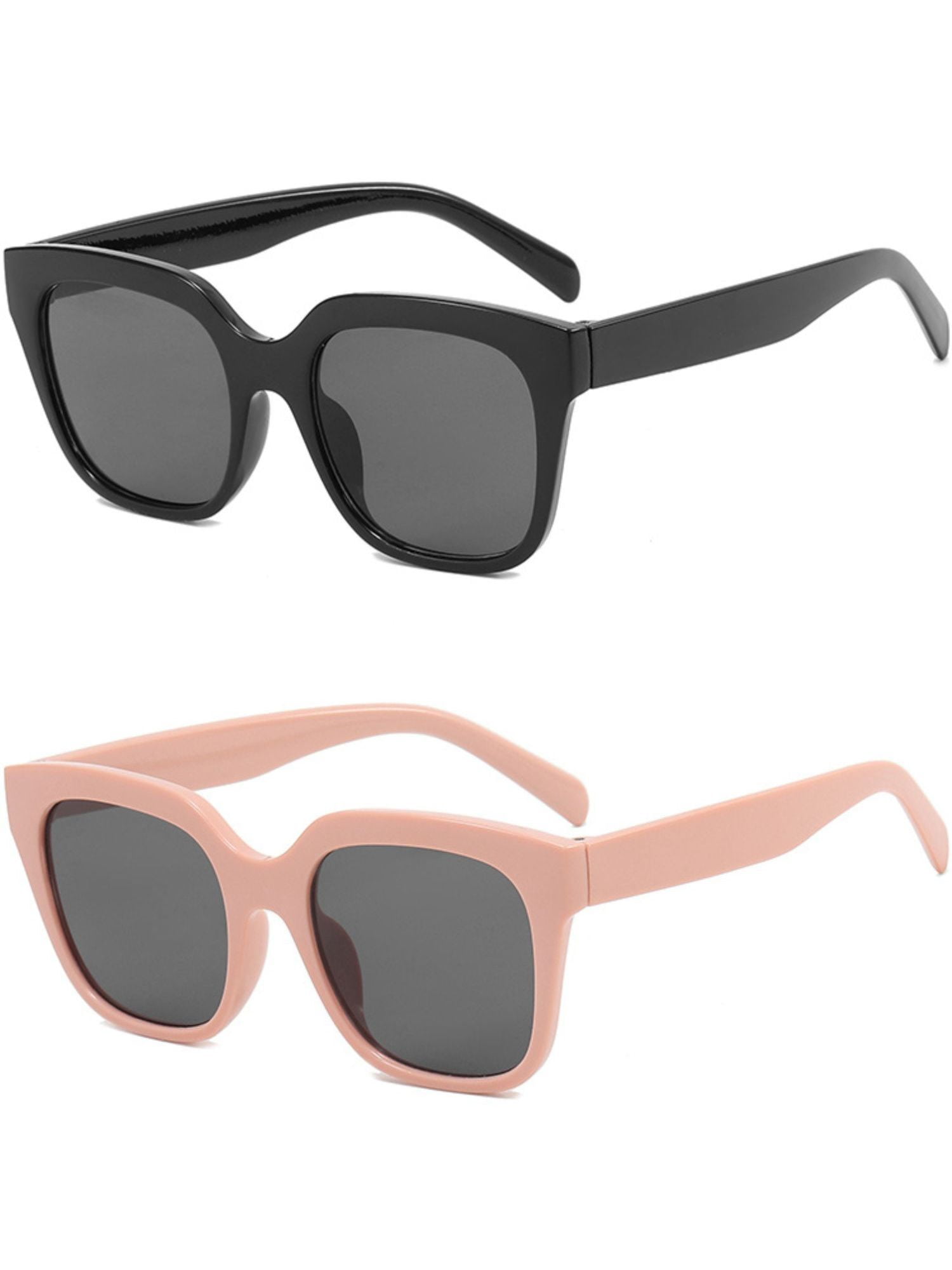 Ginsiom 2 Packs Trendy Square Sunglasses for Women Outdoor  display picture 1