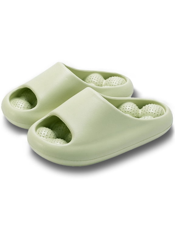 Bubble Massage Slides Slippers for Women Men Non Slip Quick Drying Bathroom Shower Slippers