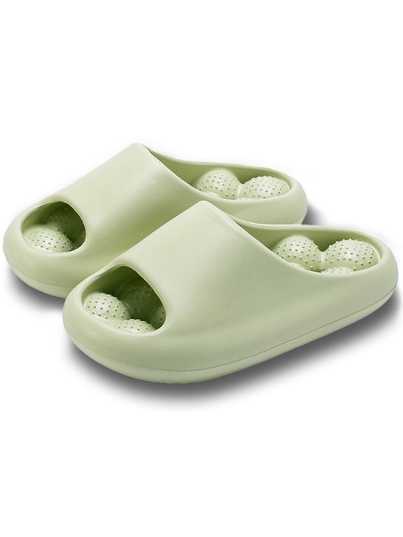 Bubble Massage Slides Slippers for Women Men Non Slip Quick Drying Bathroom Shower Slippers
