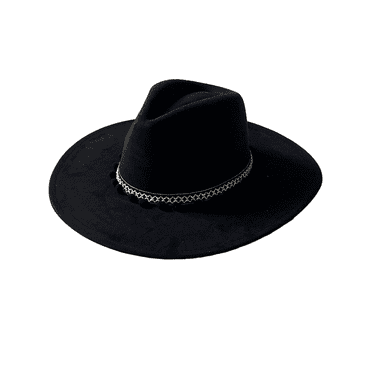 Ginsiom Fedora Hats for Women Men Big Wide Brim Suede Felt Hat Panama Hat