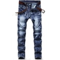 thumbnail image 1 of Ginsiom Mens Jeans Slim Fit Stretch Skinny Straight Leg Denim Pants, 1 of 6