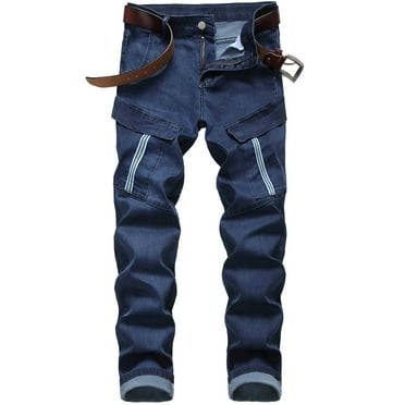Ginsiom Mens Jeans Slim Fit Stretch Skinny Straight Leg Denim Pants