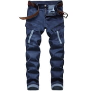 Ginsiom Mens Jeans Slim Fit Stretch Skinny Straight Leg Denim Pants