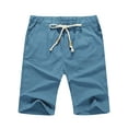 thumbnail image 1 of Ginsiom Mens Linen Shorts Casual Fit Summer Beach Shorts with Drawstring, 1 of 5