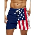 thumbnail image 1 of Ginsiom Mens Swim Trunks American Flag Quick Dry Board Shorts Swimwear Beach Shorts, 1 of 6