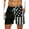 Ginsiom Mens Swim Trunks American Flag Quick Dry Board Shorts Swimwear ...