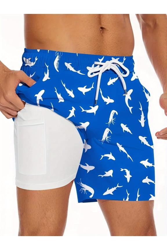 Mens Swim Trunks with Mesh Lining Quick Dry Board Shorts Beach Swim Shorts Swimwear