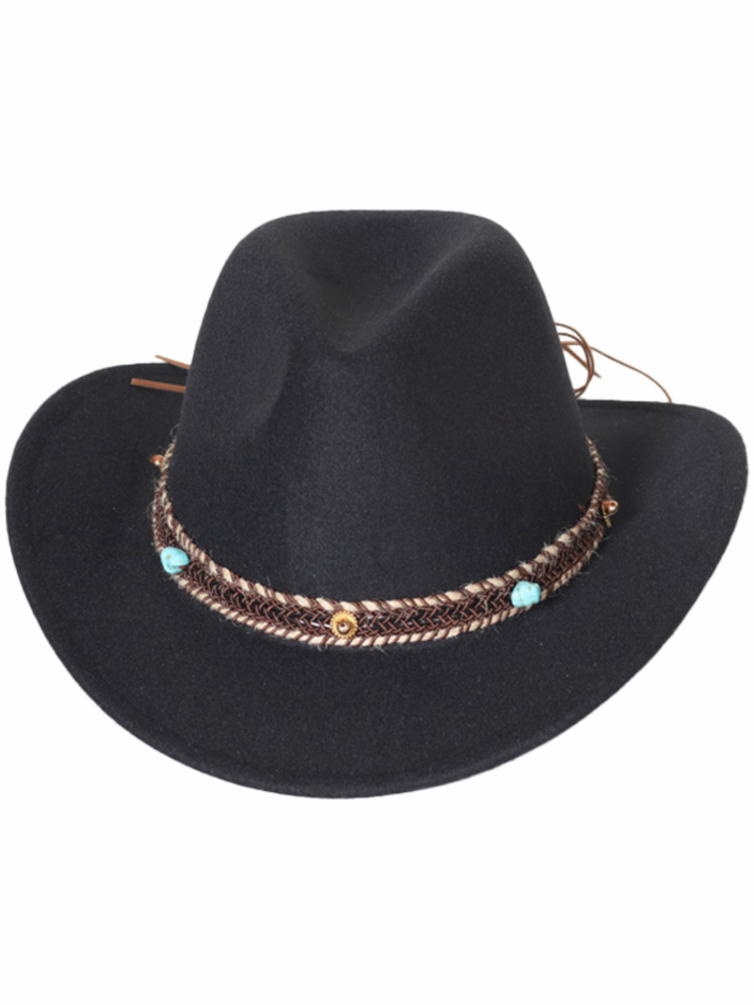 White Light up Tiara Cowgirl Dress Up Hat with Feather Trim Blinking