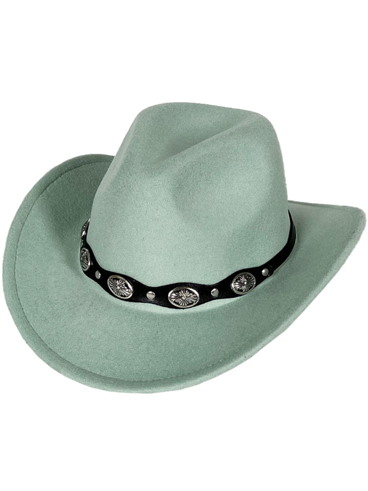 Besoogii Wide Brim Felt Cowboy Hat for Women Men Western Cowgirl Hats