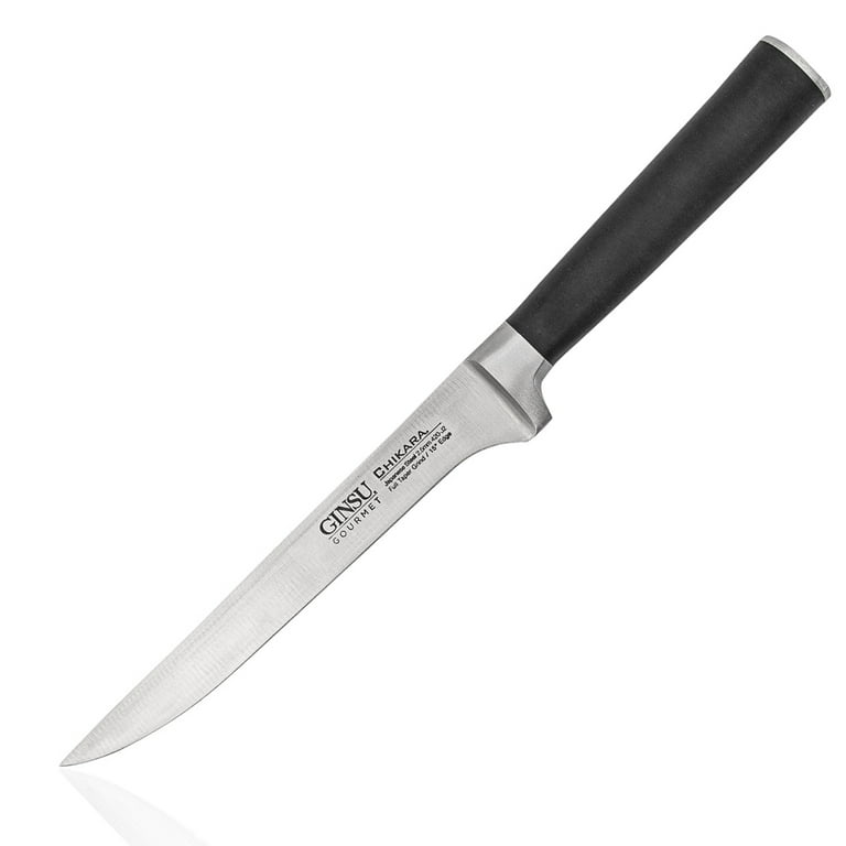 Ginsu Gourmet Chikara Series Forged 8-Piece Japanese Steel Knife Set –  Cutlery Set (7 Stainless Steel Kitchen Knives(420J) + 1 Finished Hardwood