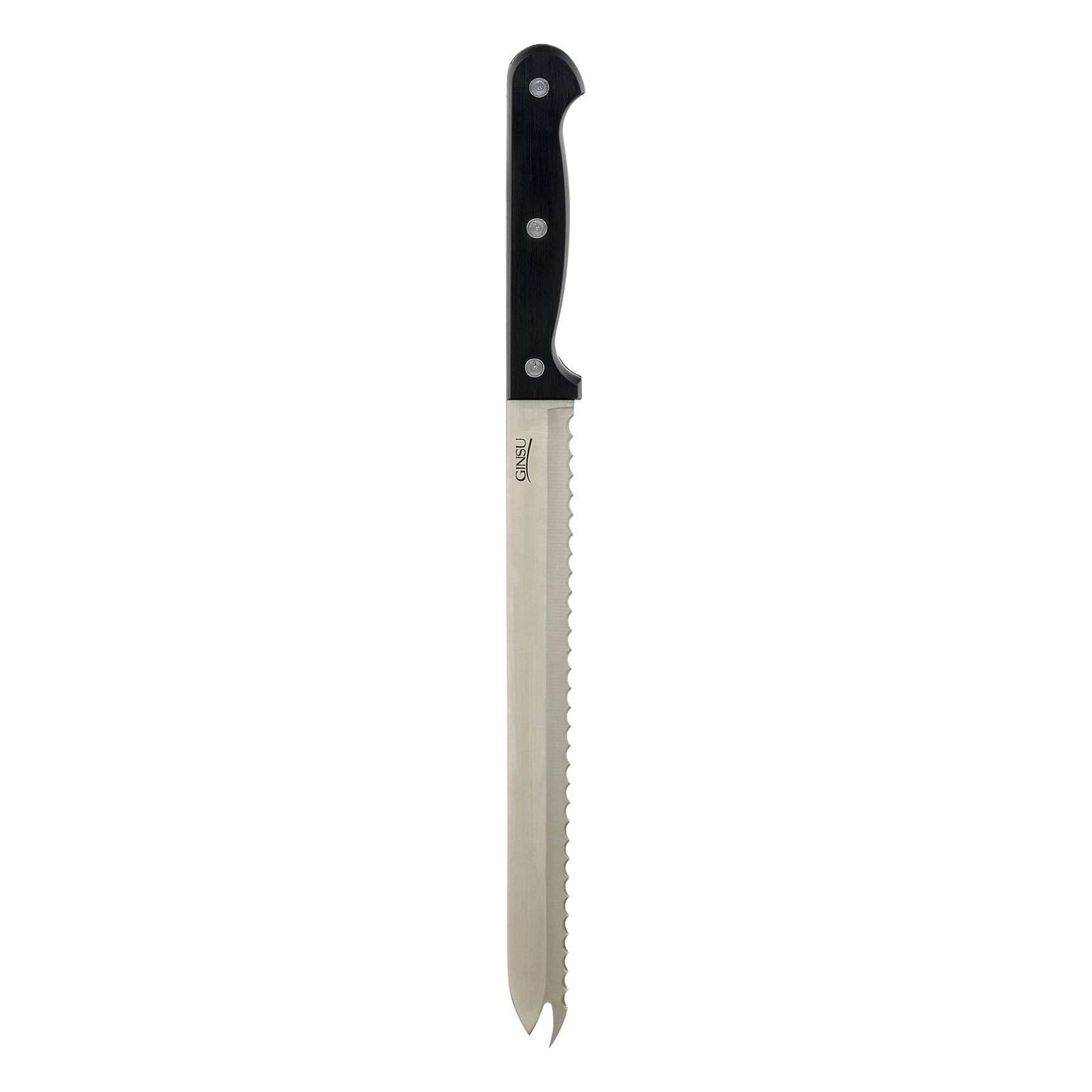 Ginsu 8.5 Bread Knife Stainless Serrated Slicing Brown Original Handle USA