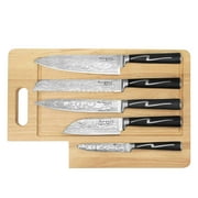 Ginsu Forged Marquee 5 Piece Prep Set (5 Piece Set with Cutting Board)