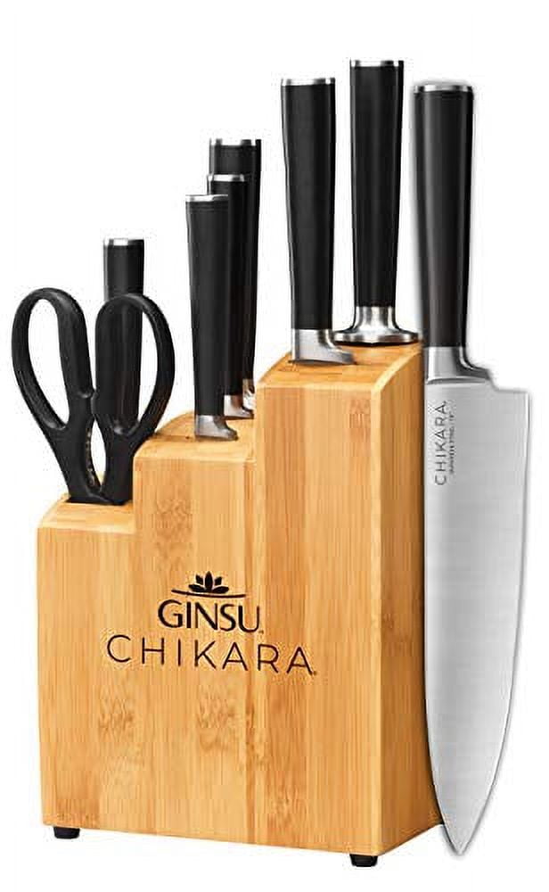 Ginsu Chikara Series 19 Piece Knife Set in Bamboo Block - Includes