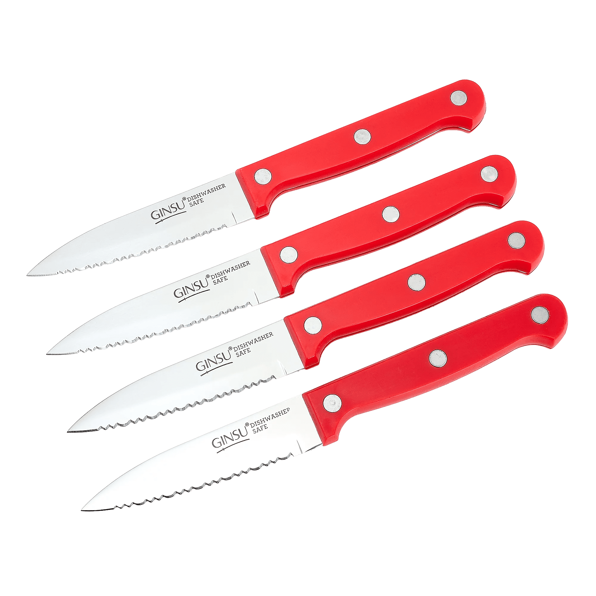 Ginsu Kiso 4-Piece Paring Knife Set (Red)
