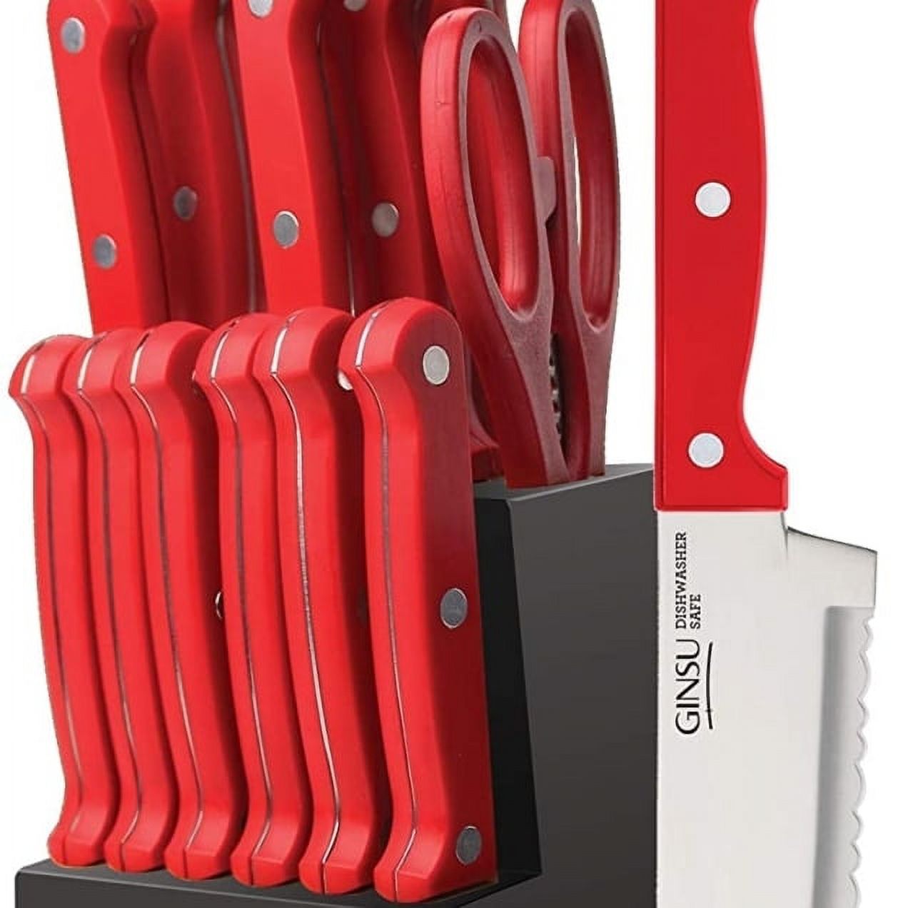 Ginsu Kiso Dishwasher Safe 14Piece Knife Set with Black Block