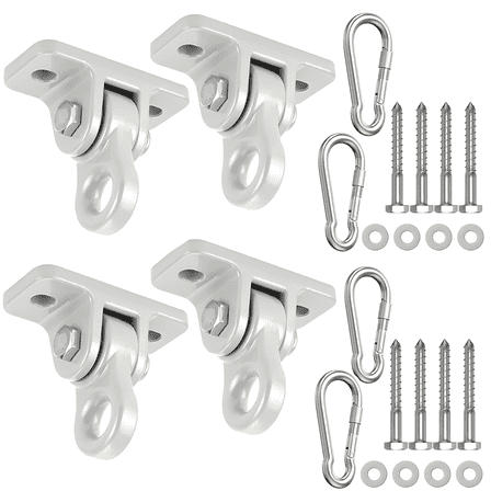 Gintenco Heavy Duty Swing Hooks 304 Stainless Steel 180°Swing for Playground, Hammock, Porch Bear Over 2500 lb