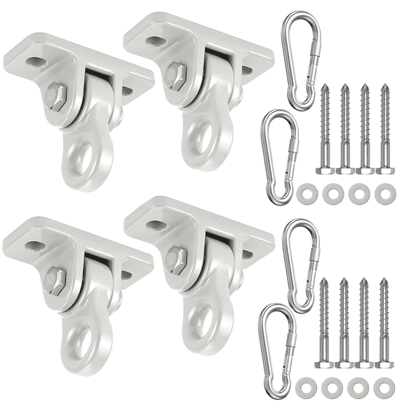 Gintenco Heavy Duty Swing Hooks 304 Stainless Steel 180°Swing for Playground, Hammock, Porch Bear Over 2500 lb