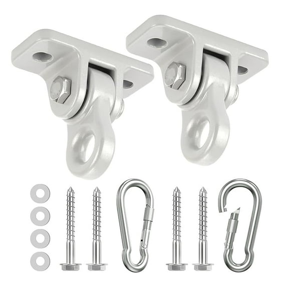 Gintenco Heavy Duty Swing Hooks 304 Stainless Steel 180°Swing for Playground, Hammock, Porch Bear Over 2500 lb