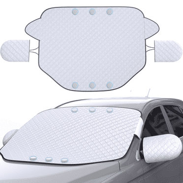 Gintenco Windshield Cover with two side rearview mirror, flame retardant, windproof, waterproof, lightweight and easy to store, suitable for various weather and seasons,S