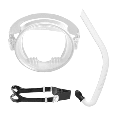 Gintenco anti-fog goggles, snorkeling mask, one-way clean air valve swim snorkel, suitable for swim training snorkeling, comfortable silicone material white white