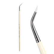 Ginza Crooked Detailer Nail Art Brush with White Wooden Handle - H01