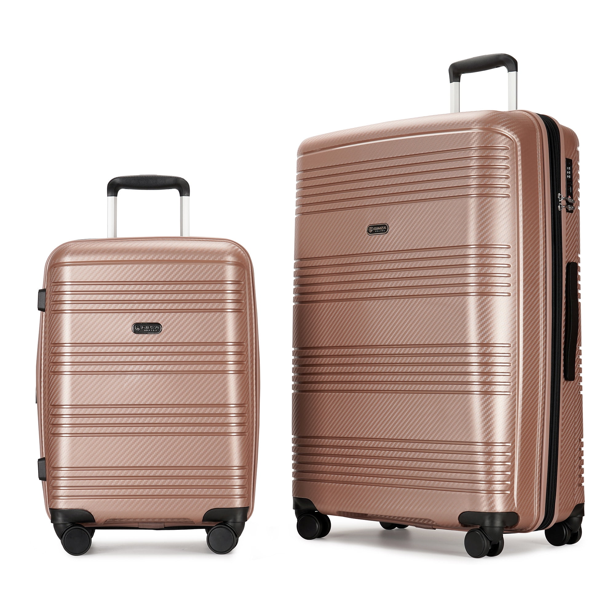 Rose gold sales luggage set walmart