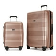 thumbnail image 1 of Ginza Travel 2 Piece Expandable Luggage Sets PP Hardshell Hardside TSA Lock Lightweight Durable Spinner Wheels Suitcase,Rose Gold,20"/29", 1 of 10