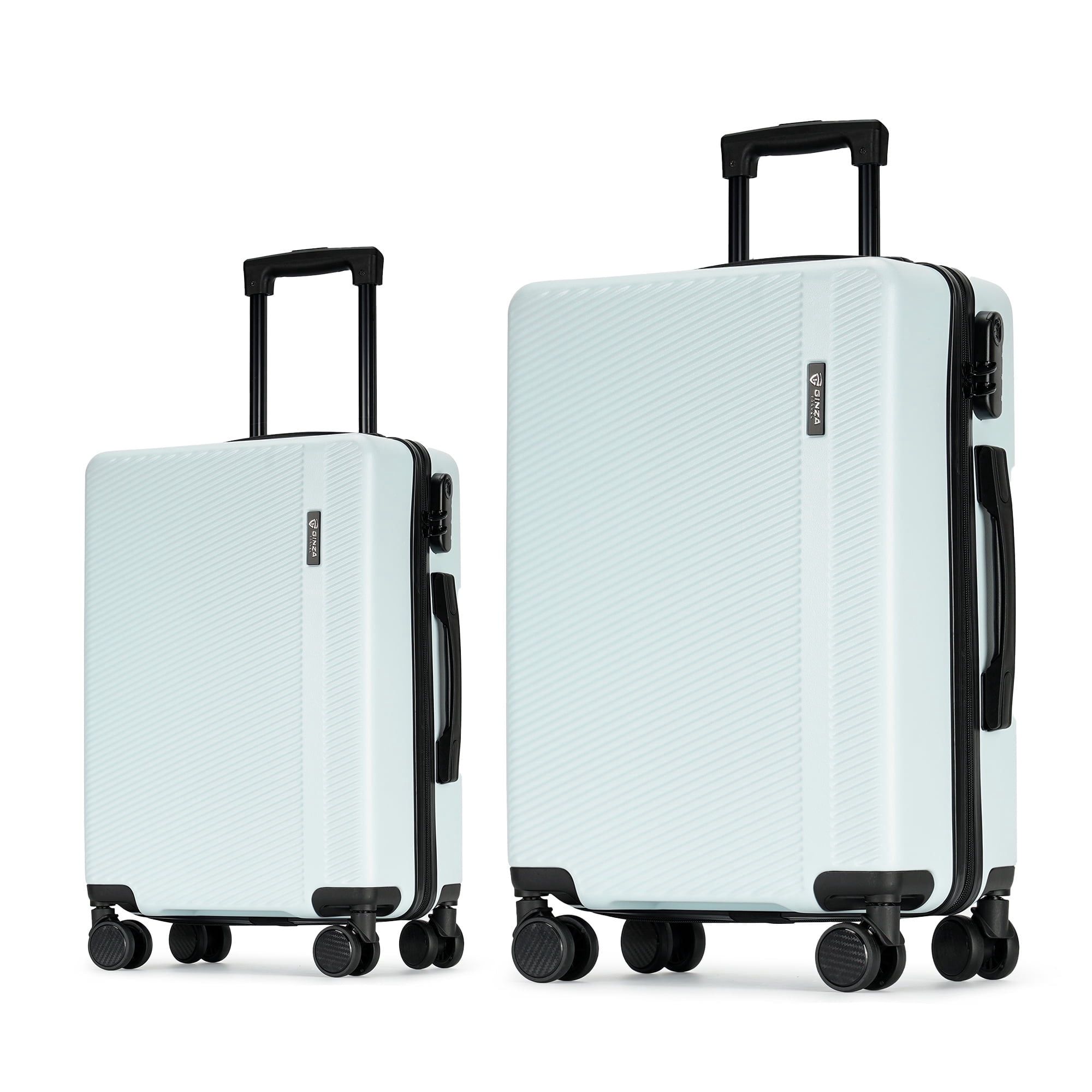 Ginza 2pc Hardside Luggage Sets, Lightweight Rolling Hardshell
