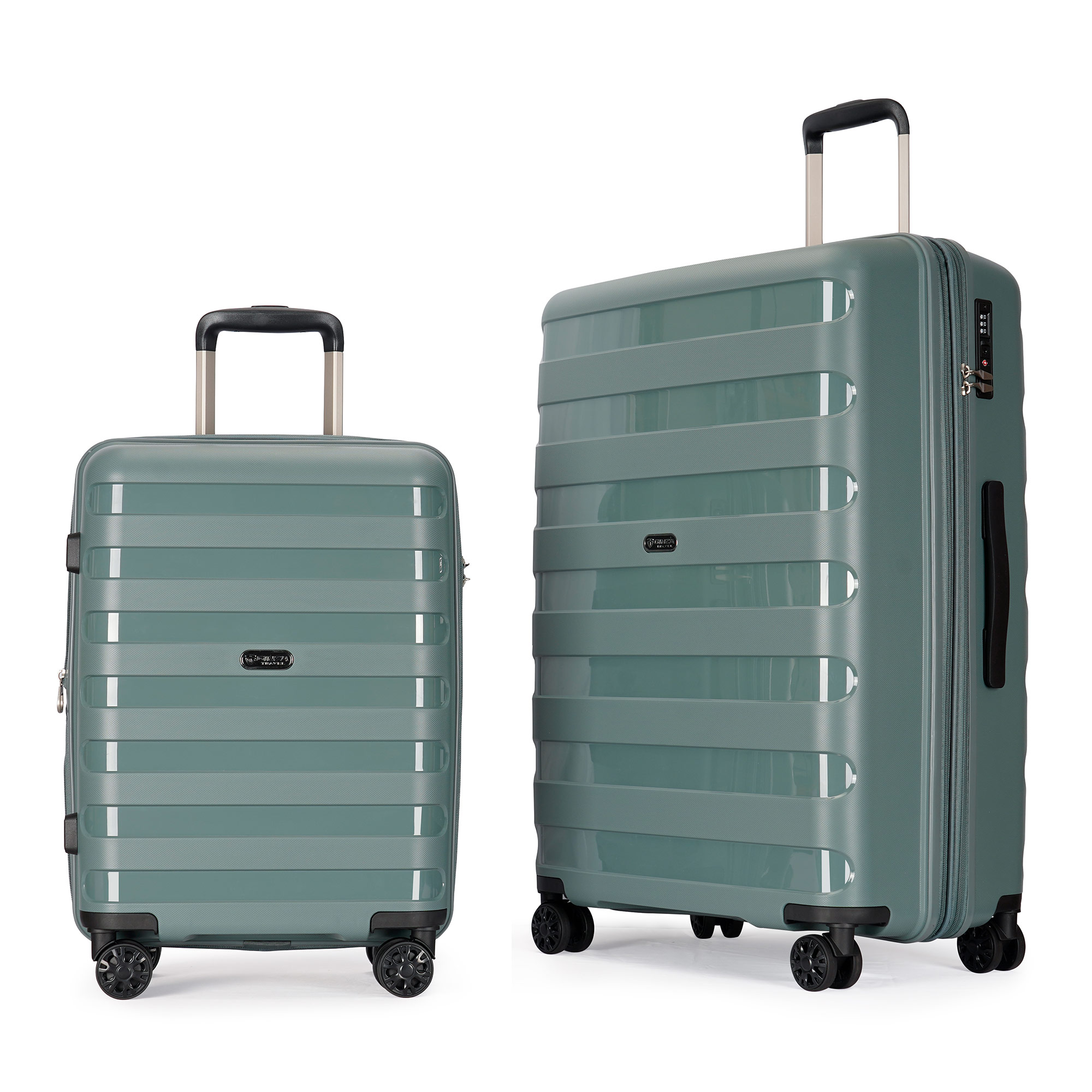 Ginza Travel 2 Piece Luggage Sets,Expandable PP Hard Shell Luggage Set