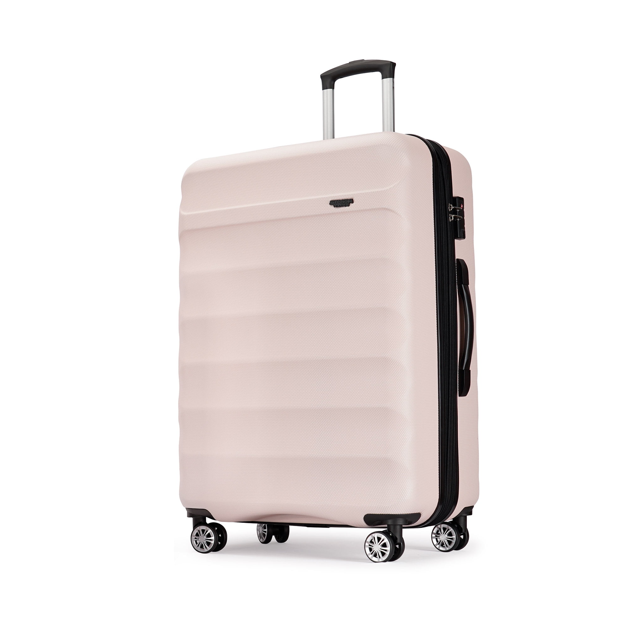 Ginza Travel 28 Checked Luggage,Hard Suitcase with Spinner Wheels, Travel  Luggage Set,Light Pink