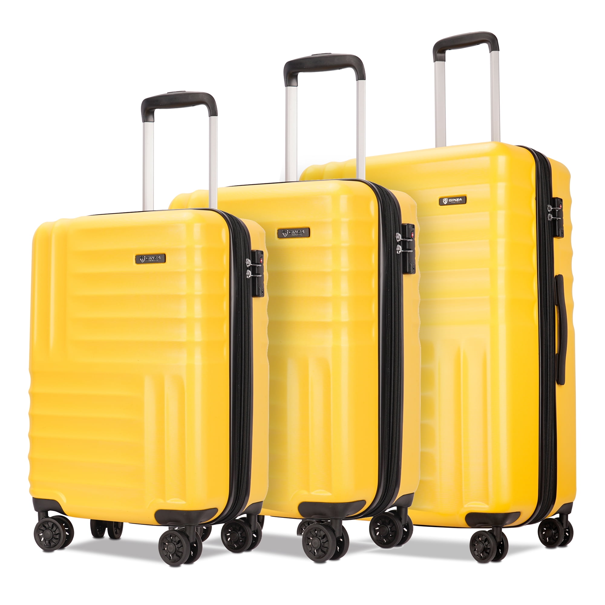 Ginza Travel 3Piece Expandable Hard Luggage Sets ,20"+24"+28" Large