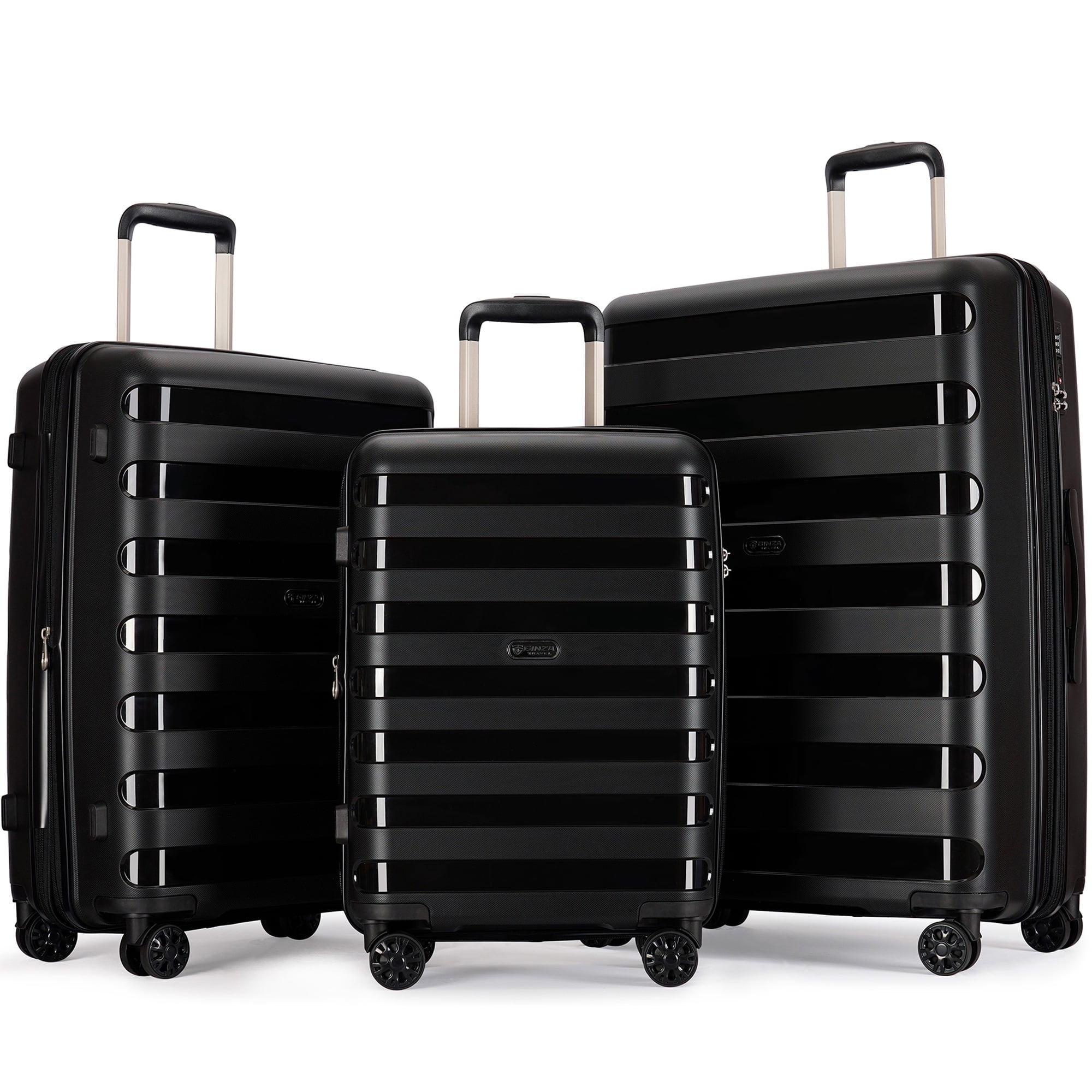 レビュー高評価の商品!の商品をすべて 3-Piece Ginza Lightweight Spinner with Set Luggage Hardside 化粧水・ローション・トナー
