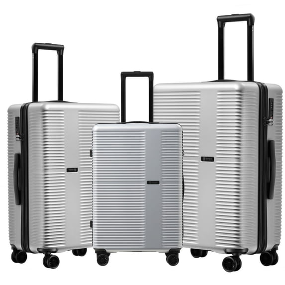 Ginza Travel 3 Piece Hardshell Large Capacity Luggage Sets,20" 24" 28" for Trips Business