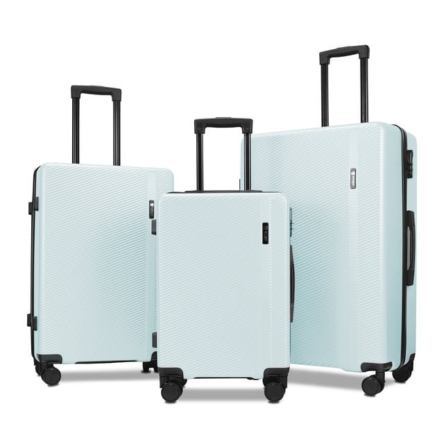 Ginza Travel 3 Piece Hardside Luggage Sets,Hardshell Lightweight ...