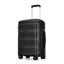 Ginza Travel Hardshell Expandable Spinner Luggage,Black,Checked-Large 29-Inch