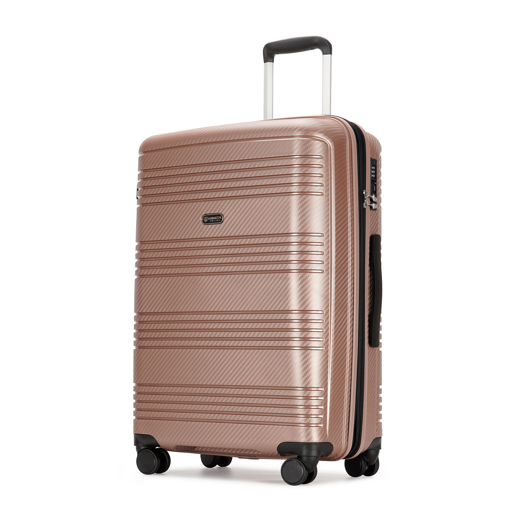 Mesh 17" School Security Travel Backpack, Rose Gold