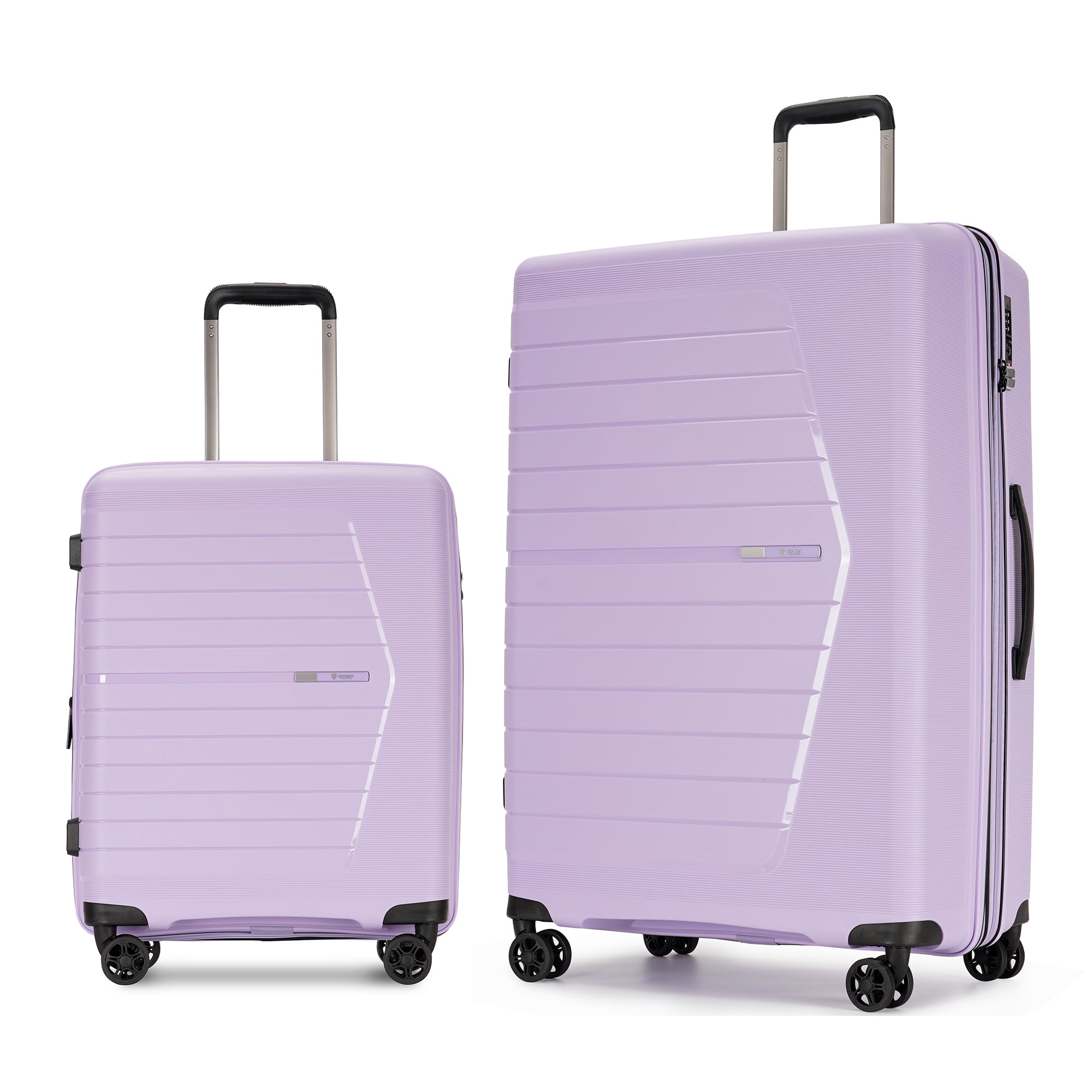 Ginza Travel Hardside Expandable Luggage with Spinner Wheels,TSA Lock,Lavender Purple,2Piece
