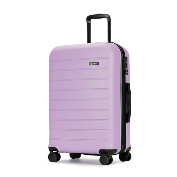 GinzaTravel 28 inch Expandable Hard Shell Spinner Suitcase Checked Luggage for Airplane,Lilac Purple