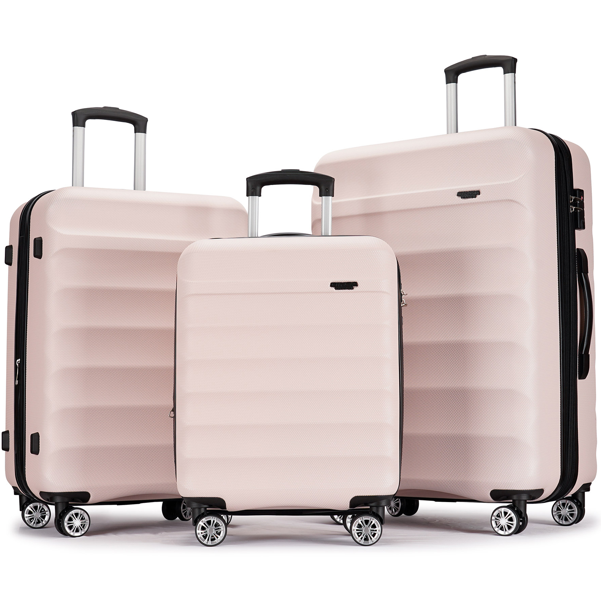 Miami CarryOn Collins 3 Piece Expandable Spinner Luggage Set (White