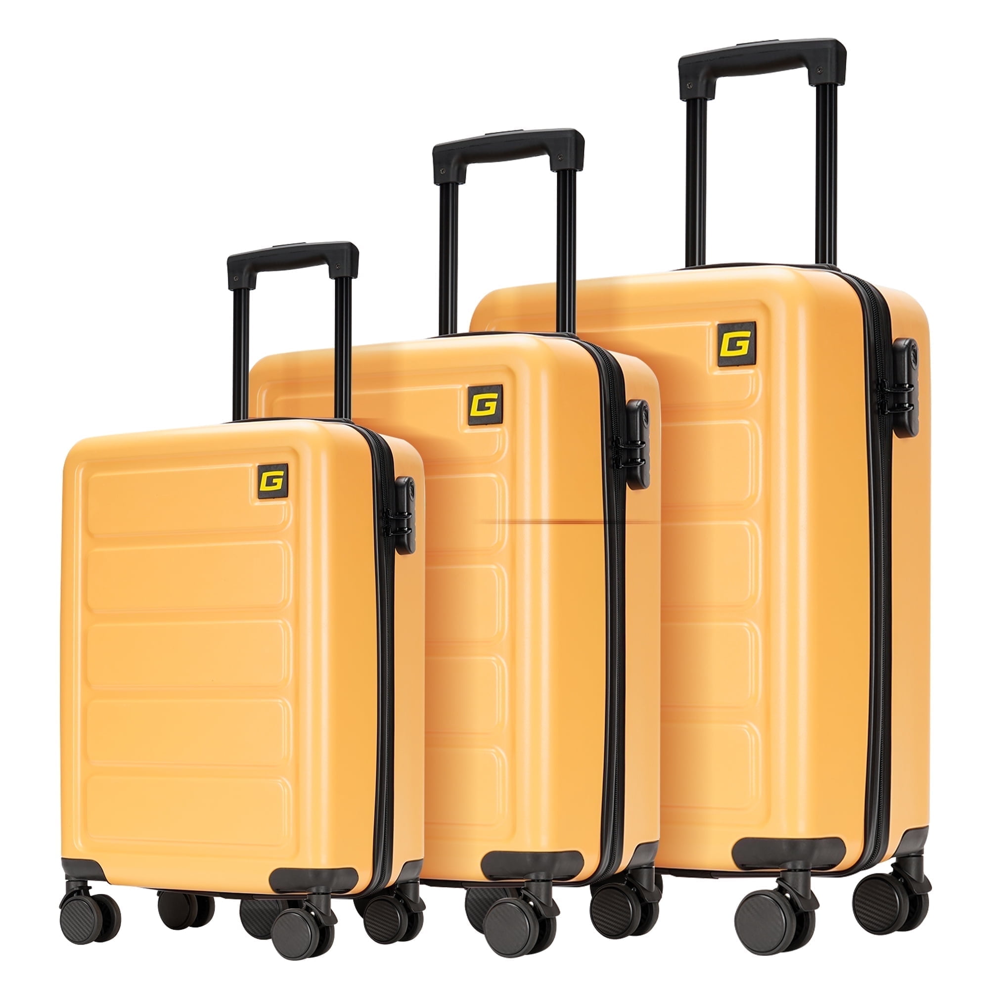 Ginza Travel 3pc Hardshell Luggage Set, Lightweight ABS, Durable