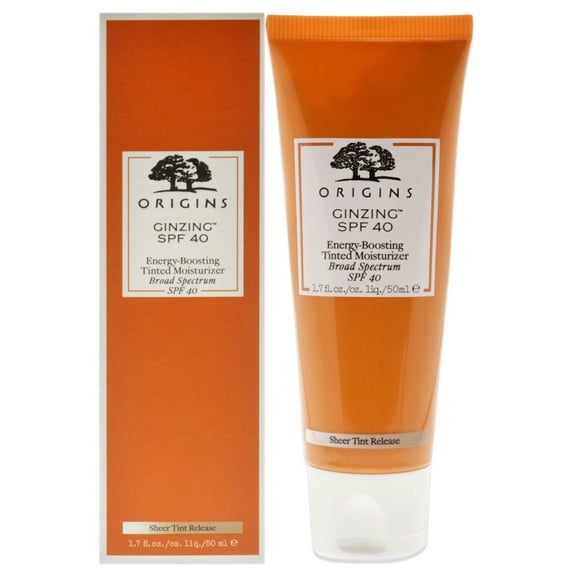 Ginzing Energy-Boosting Tinted Moisturizer SPF 40 by Origins for Unisex - 1.7 oz Sunscreen