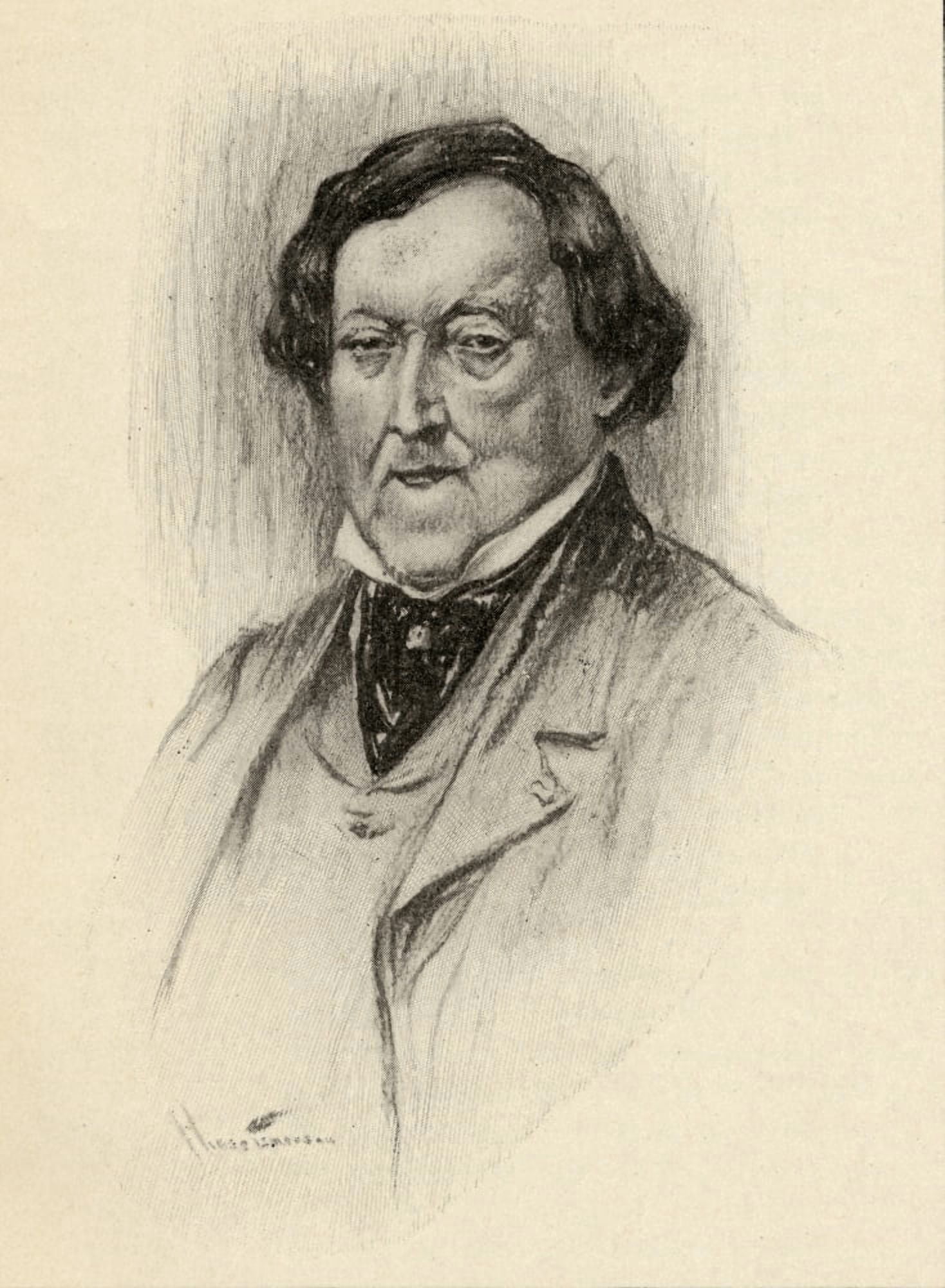 Gioacchino Antonio Rossini 1792-1868 Italian Composer Portrait By Chase Emerson American Artist 1874-1922 Canvas Art - Ken Welsh Design Pics (13 x 17)